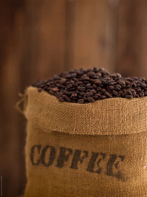 "Bag Of Coffee Beans" by Stocksy Contributor "Daniel Hurst" - Stocksy