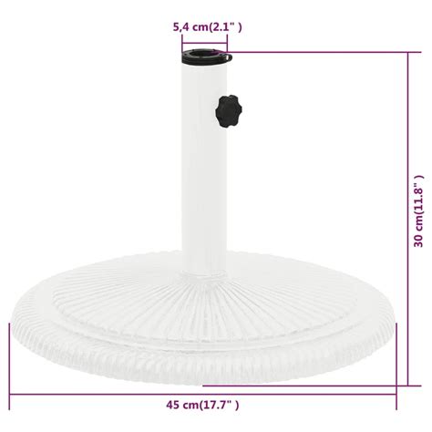 Eto Socle De Parasol Blanc X X Cm Fonte Cik