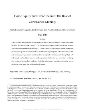 Fillable Online Apps Olin Wustl Home Equity And Labor Income The Role