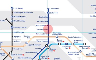 Wood Green station map - London Underground Tube