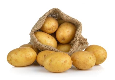 premium photo potato   sack isolated