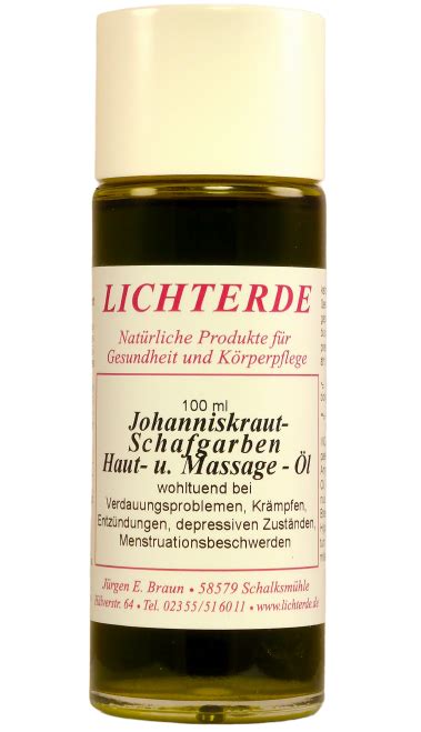 JohanniskrautSchafgarben Massage Öl LICHTERDE