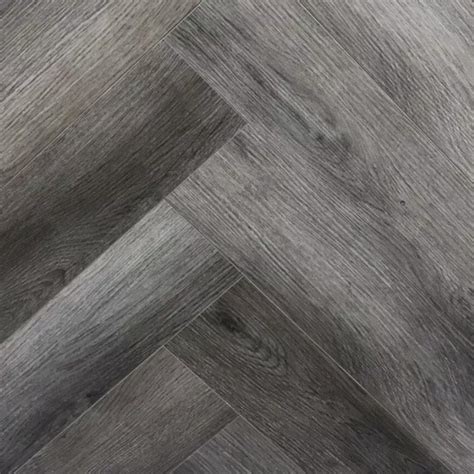 Hydro Weathered Charcoal Grey Oak Herringbone 5mm Spc Click Vinyl