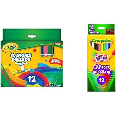 Crayola Plumones Gruesos Lavables L Pices De Color Redondos Con