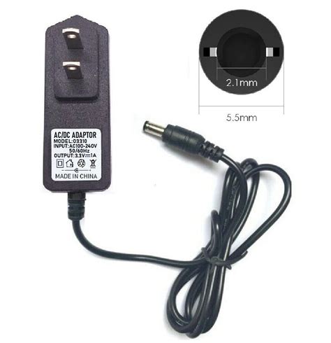 3 3V 1A AC DC Adapter Power Supply Charger With 5 5x2 1mm 3 DC Power