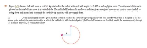 Solved Figure Shows A Ball With Mass M Kg Chegg