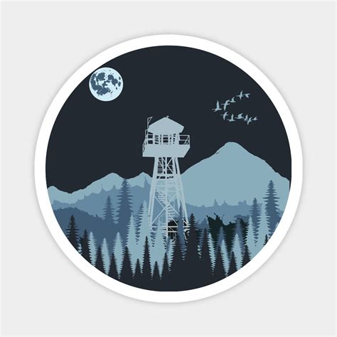 Forest Fire Watch Lookout Tower Magnet Firewatch In 2022 Custom