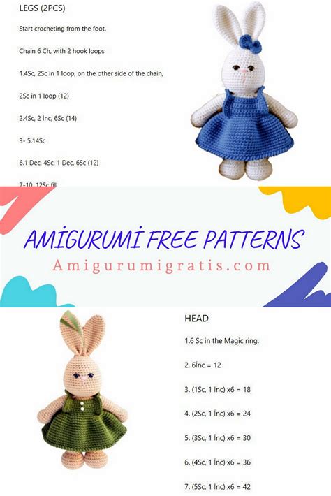 Amigurumi Bunny in Dress Free Pattern - Amigurumi Pattern