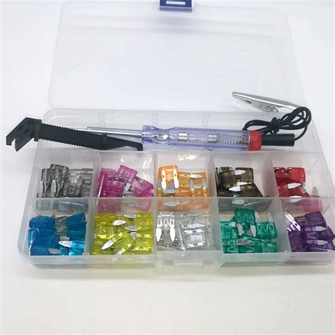 100pcs Zinc Mini Auto Car Blade Fuses Set Standard Automobile Cars Electrical Fuse Kit 23575