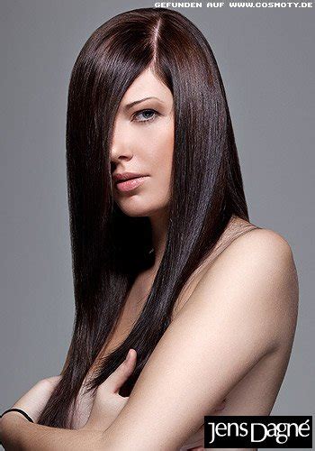 Frisuren Bilder Eleganter Sleek Look Mit Seitenscheitel Frisuren Haare