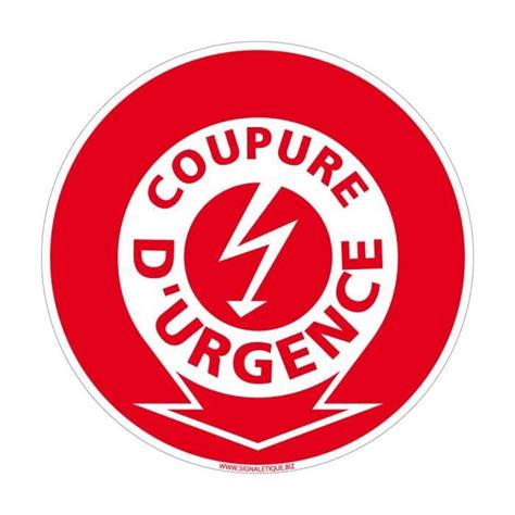 Panneau Coupure d Urgence Électrique SIGNALETIQUE BIZ FRANCE