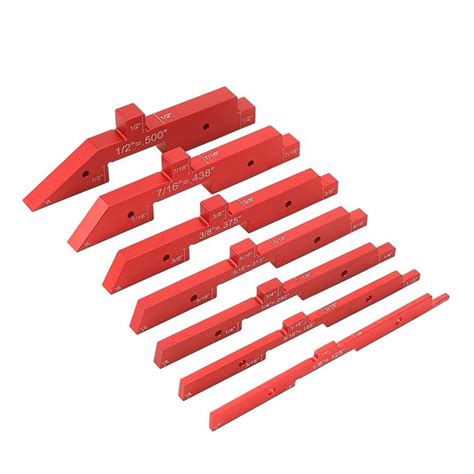 Snapklik.com : 7Pcs Metric Setup Blocks Height Gauge Aluminum Alloy