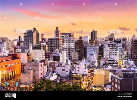 tokyo japan cityscape   asakusa district stock photo alamy