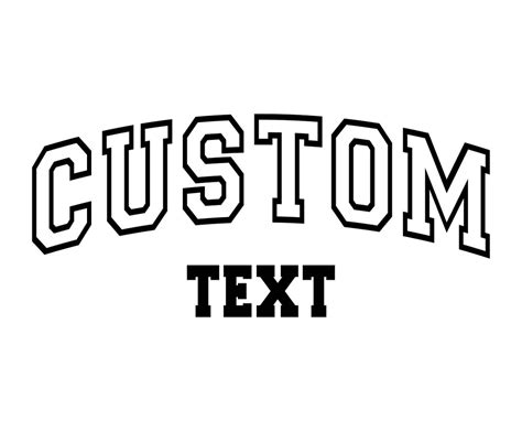 Custom Text Svg, College Font Svg, Varsity Font, Team Sports Font, University Font, Personalized ...