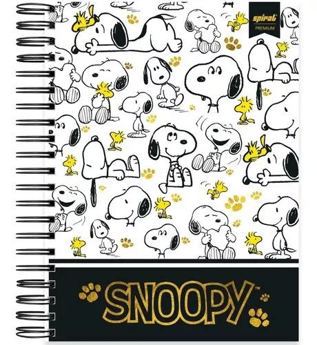 Cuaderno Spiral Snoopy Universitário Capa Dura 10 materias 160 hojas