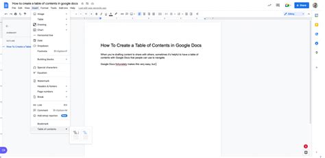 How To Build A Table Of Contents In Google Docs Brokeasshome