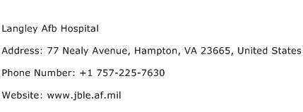 Langley Afb Hospital Address, Contact Number of Langley Afb Hospital