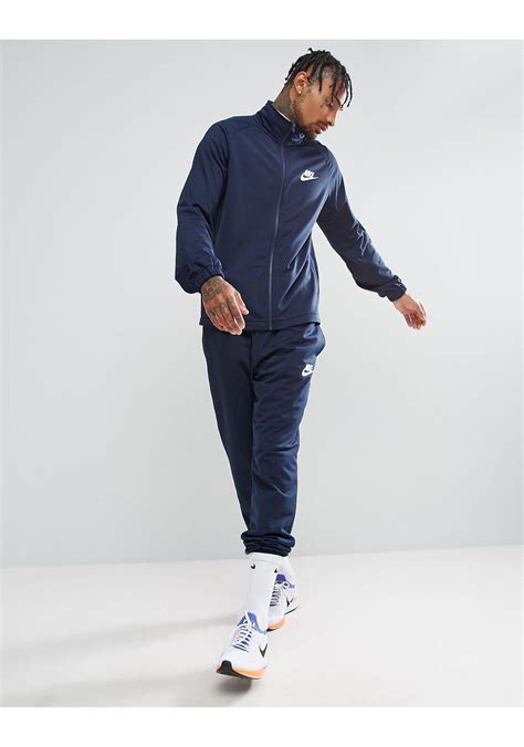 Nike Polyknit Tracksuit Set In Blue For Men Lyst Uk