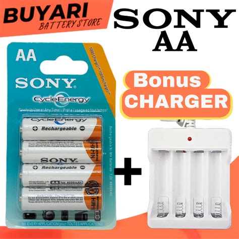 Jual Gratis Charger Baterai Aa Sony Mah Isi Cas Rechargeable