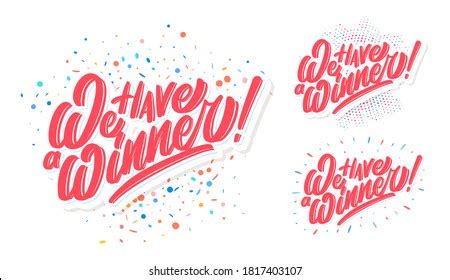 We Have Winner Vector Banner Stock Vector Royalty Free 1766585564