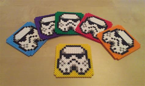 Stormtroopers Coasters Star Wars Perler Beads By RavenTezea On