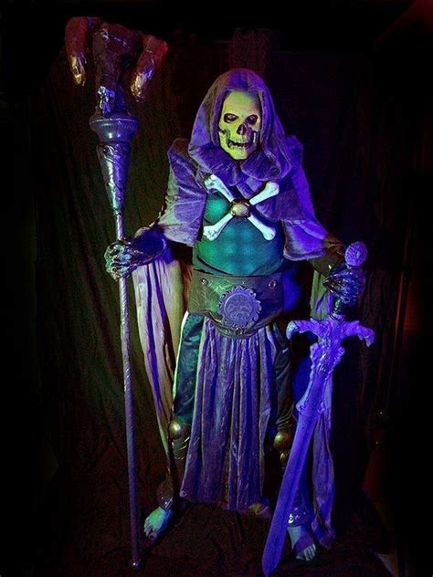 Black Light Glowing Skeletor Costume - Barnorama