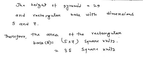 Answered Find The Volume Of A Pyramid With Bartleby