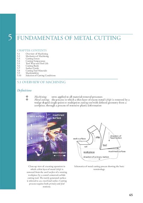 Pdf 5 Fundamentals Of Metal Cutting