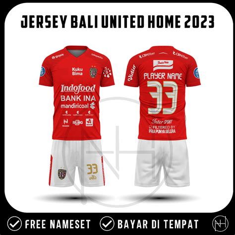 Jual Jersey Bali United Home 2023 2024 Premium Terbaru Gratis Nama Dan