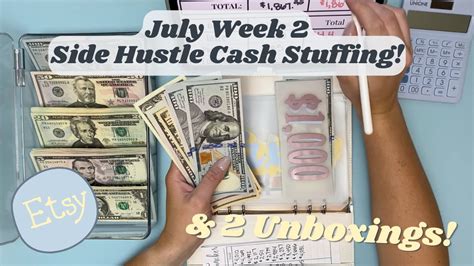 July Week 2 Side Hustle Cash Envelope Stuffing Etsy Paycheck