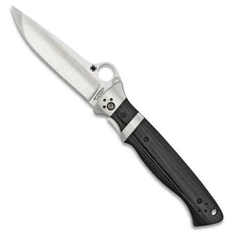 Spyderco Valloton Sub Hilt Dual Action Auto Knife Plain Edge