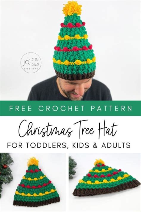 Crochet Christmas Tree Hat Free Pattern Jo To The World Creations