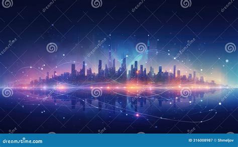 Smart City And Wireless Communication Network Concept Digital Network