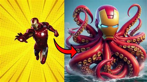 What If Superheroes Become Octopus Marvel And Dc Characters Marvel