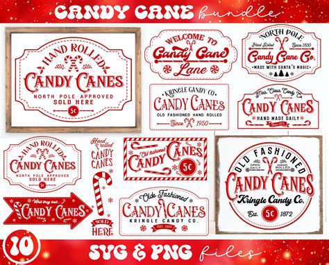 Candy Cane Svg Bundle Christmas Candy Cane Svg Candy Canes Company