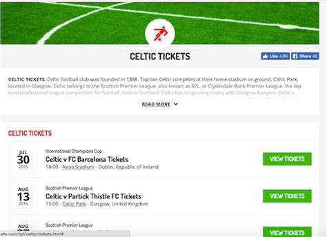 Glasgow Celtic Tickets - Where to Buy Safe and Secure