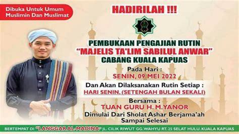 LIVE Guru H M Yanor Pembukaan Majelis Ta Lim Sabilul Anwar