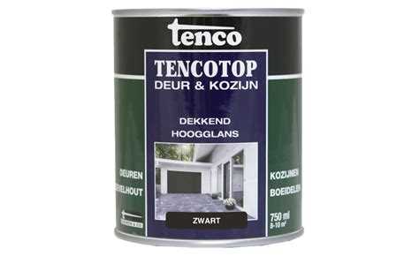 Tencotop Deur Kozijn Dekkend Hoogglans Zwart 0 75 L Verf Beitsen