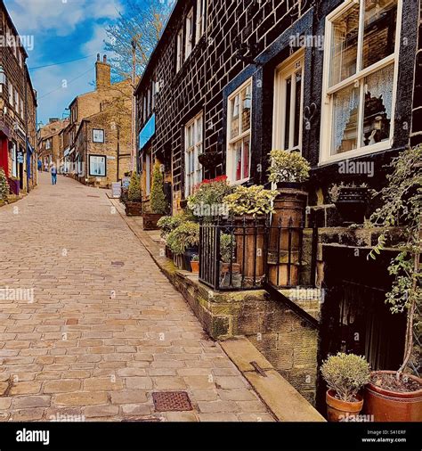 Haworth Main Street Stock Photo Alamy