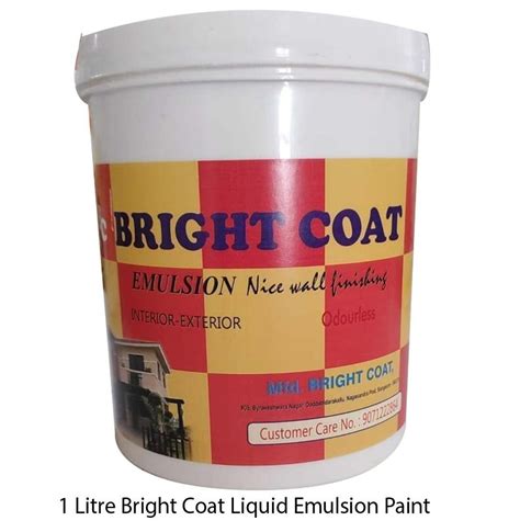 Litre Bright Coat Liquid Emulsion Paint At Rs Litre Berger