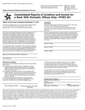 Fillable Online Call Report Bankers Bank Of The West Fax Email Print