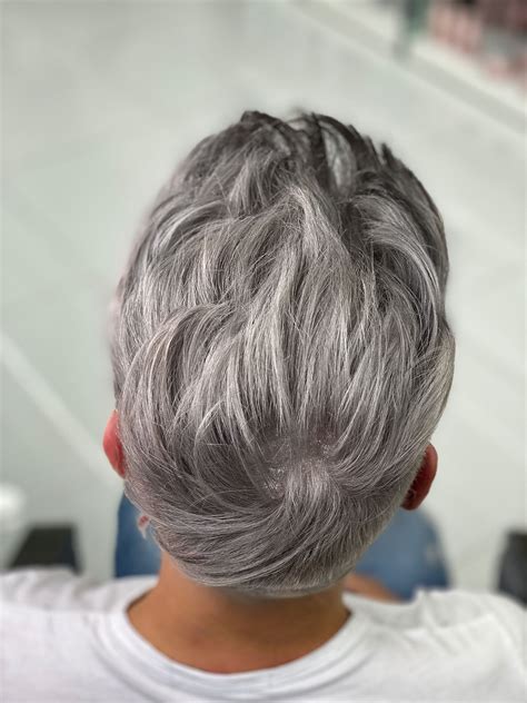 Mens Gray Hair Dye Grey Hair Color Men Grey Hair Boy Grey Dyed Hair Black And Grey Hair