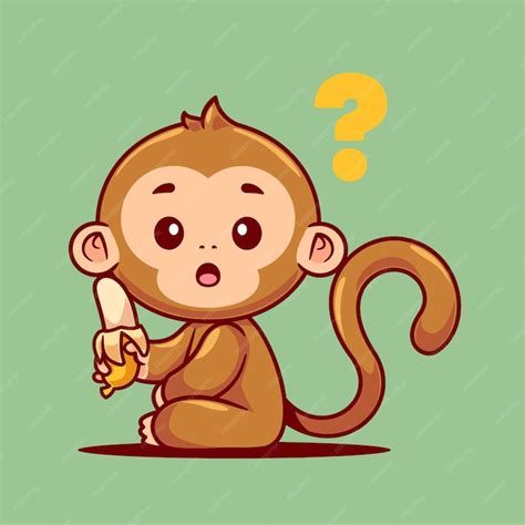 Premium Vector | Cartoon cute monkey eating banana