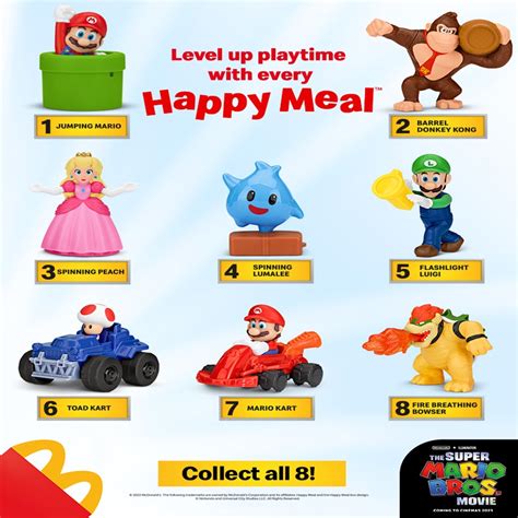 Mcdo Happy Meal Toy The Super Mario Bros Movie 2023 COMPLETE SET