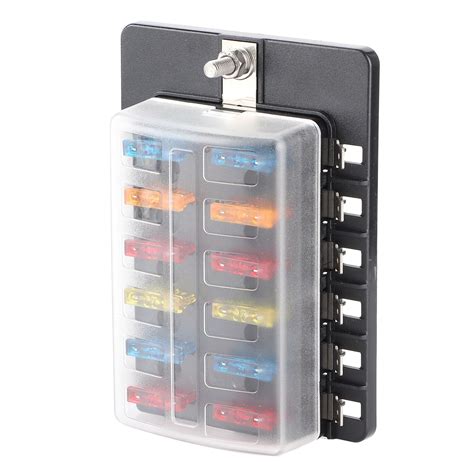 Car 12Way Fuse Box Kit Blade Fuse Block Holder LED Indicator For Car