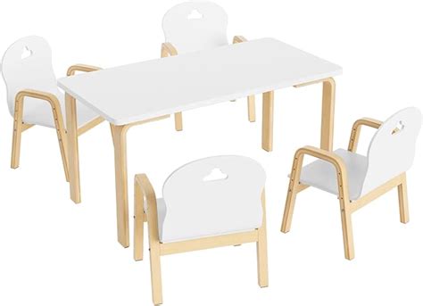 FirFurd Ensemble De Table Et Chaises Pour Enfant Table DEnfant Avec 4