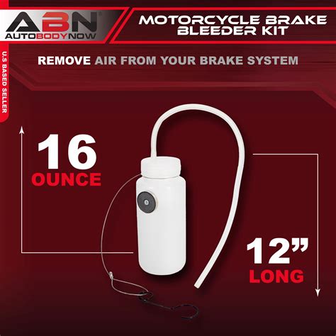 Abn Motorcycle Brake Bleeder Kit 16 Oz Magnetic Manual Brake Bleeding