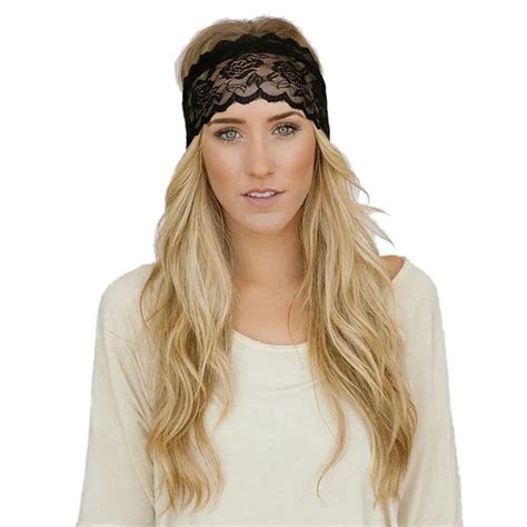 Feitong Lace Elastic Sports Headbands For Women Hair Accessories Turban Fashion Headwear