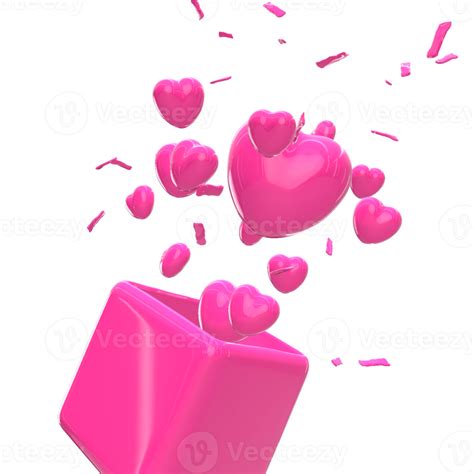 3d Heart Valentine Love 18723883 Png