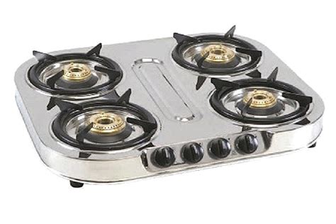 Best Manual Ignition Stainless Steel 4 Burner Gas Stove Sunflame Best Price With Best Deal